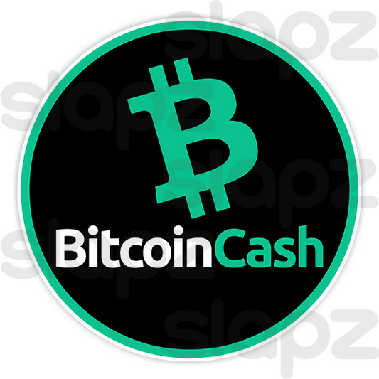 BITCOIN CASH STICKER #3 - LOGO TEXT (Circle)