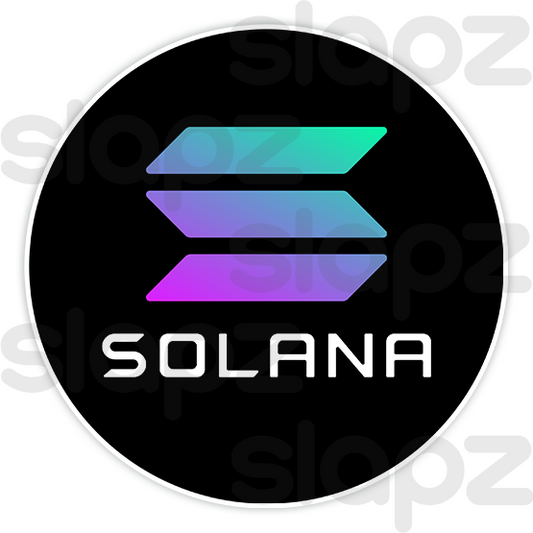 SOLANA STICKER #3 - LOGO TEXT (Circle)