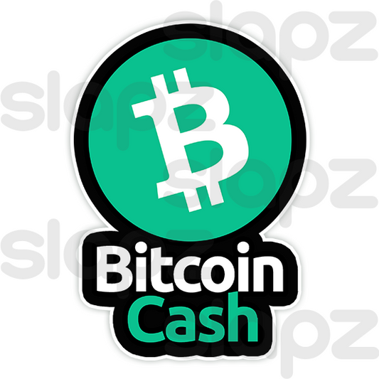 BITCOIN CASH STICKER #4 - LOGO TEXT (Diecut)