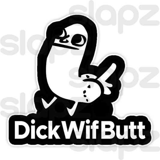 DICKWIFBUTT STICKER #4 - LOGO TEXT (Diecut)