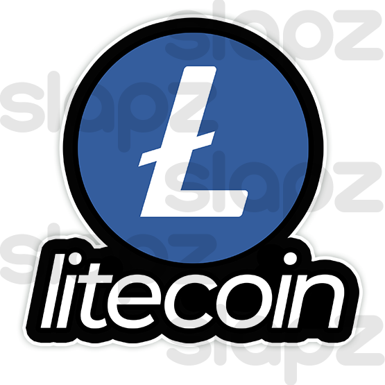 LITECOIN STICKER #4 - LOGO TEXT (Diecut)