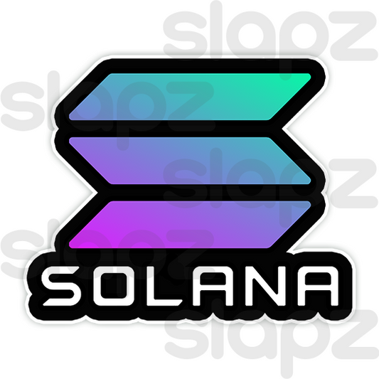 SOLANA STICKER #4 - LOGO TEXT (Diecut)