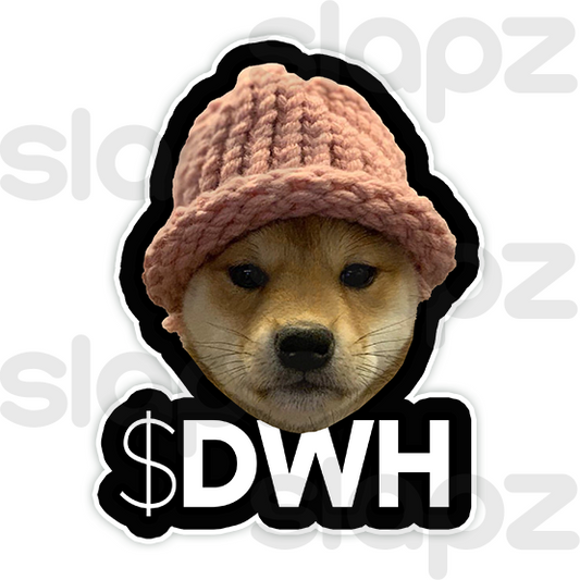 DOGWIFHAT STICKER #4 - LOGO TEXT (Diecut)