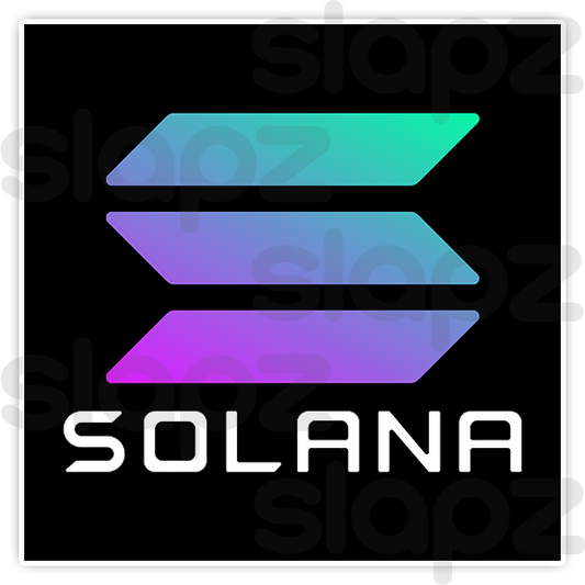 SOLANA STICKER #5 - LOGO TEXT (Square)