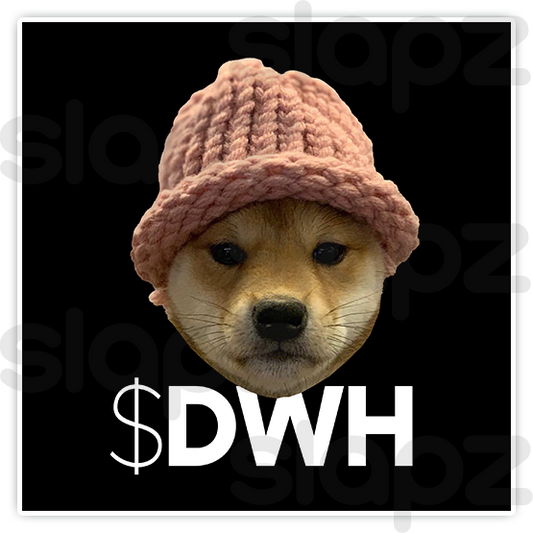 DOGWIFHAT STICKER #5 - LOGO TEXT (Square)