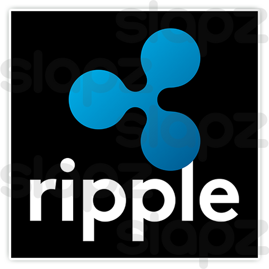 RIPPLE STICKER #5 - LOGO TEXT (Square)