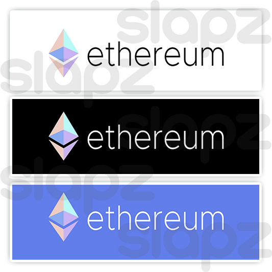 ETHEREUM STICKER #6 - LOGO TEXT (Rectangle)