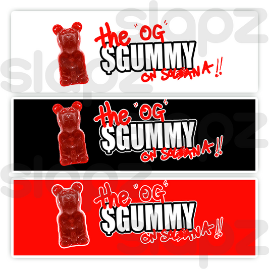 GUMMY STICKER #6 - LOGO TEXT (Rectangle)