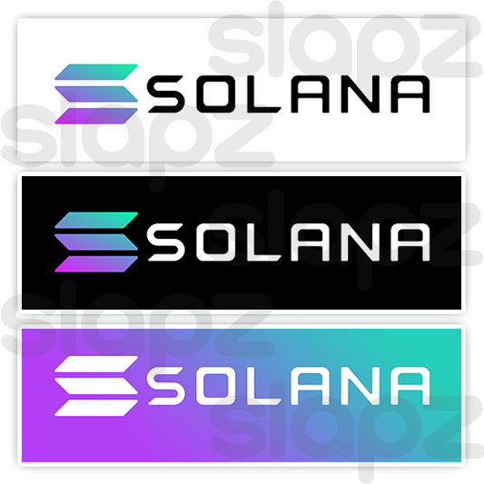 SOLANA STICKER #6 - LOGO TEXT (Rectangle)