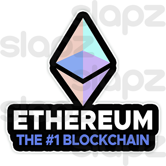 ETHEREUM STICKER #7 - LOGO TEXT QUOTE (Diecut)