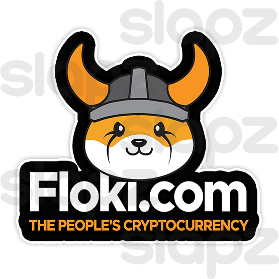 FLOKI STICKER #7 - LOGO TEXT QUOTE (Diecut)