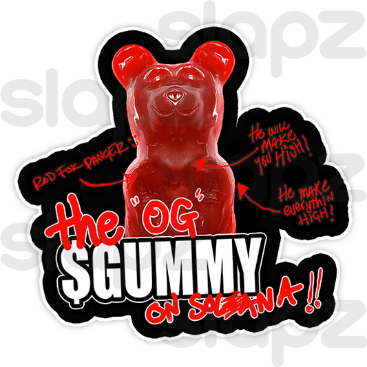 GUMMY STICKER #7 - LOGO TEXT QUOTE (Diecut)