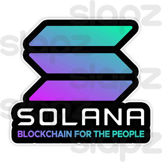 SOLANA STICKER #7 - LOGO TEXT QUOTE (Diecut)