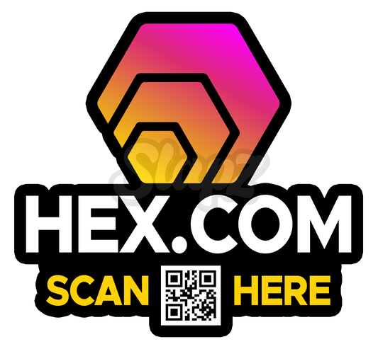 HEX - QR Scan Here (Black)