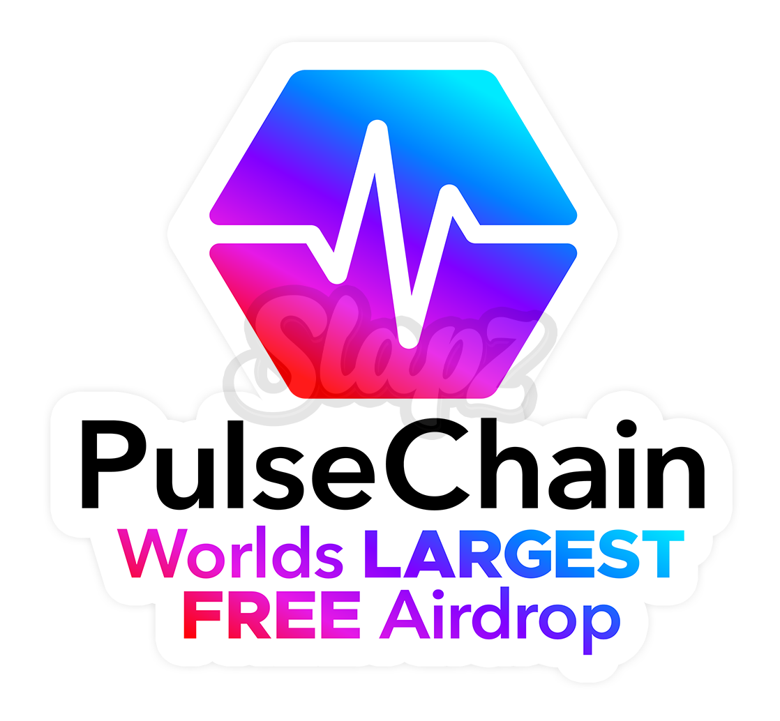 PulseChain Sticker Worlds Largest Free Airdrop - White
