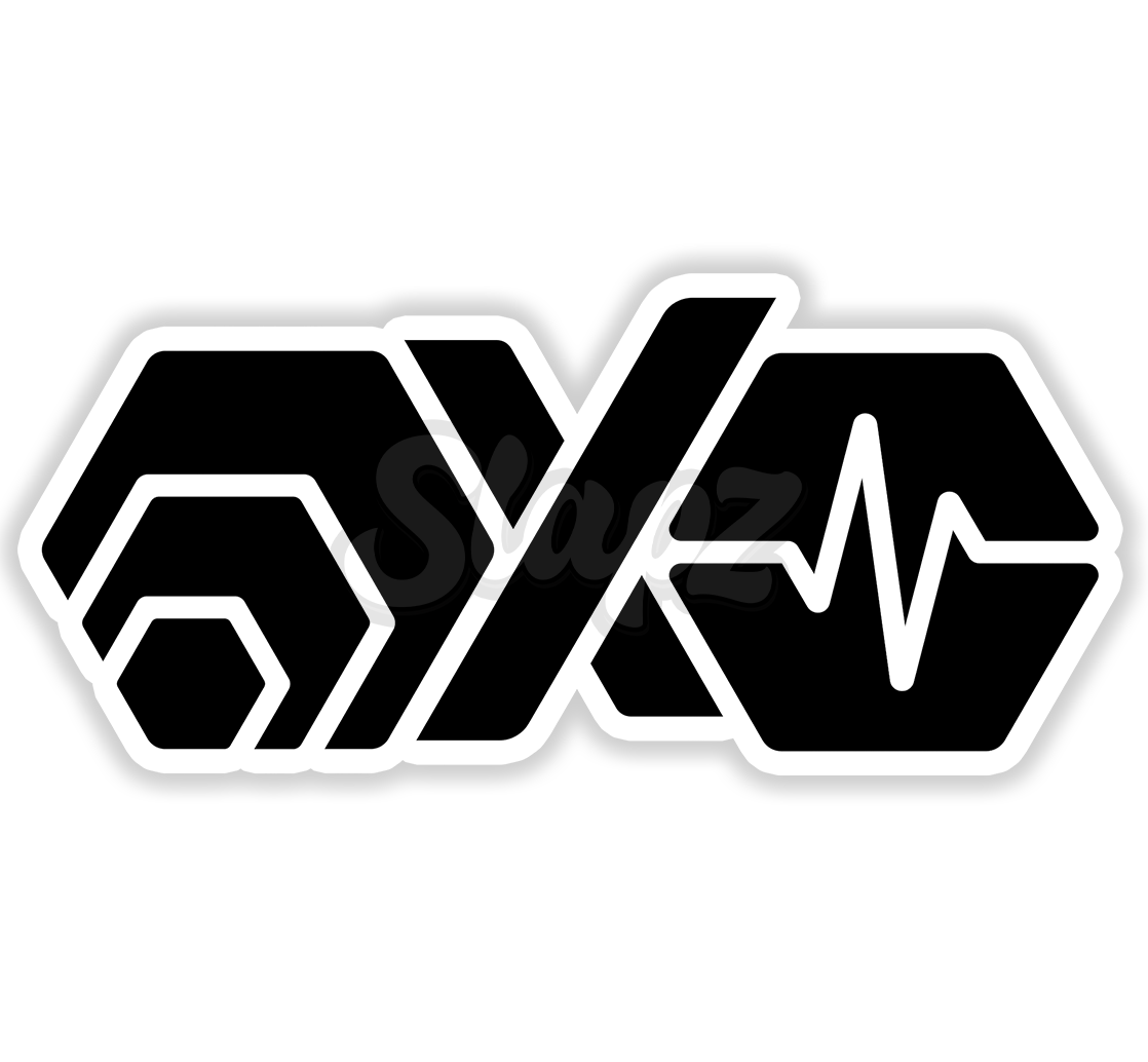 HEX PulseX PulseChain Logo - Black White Outline